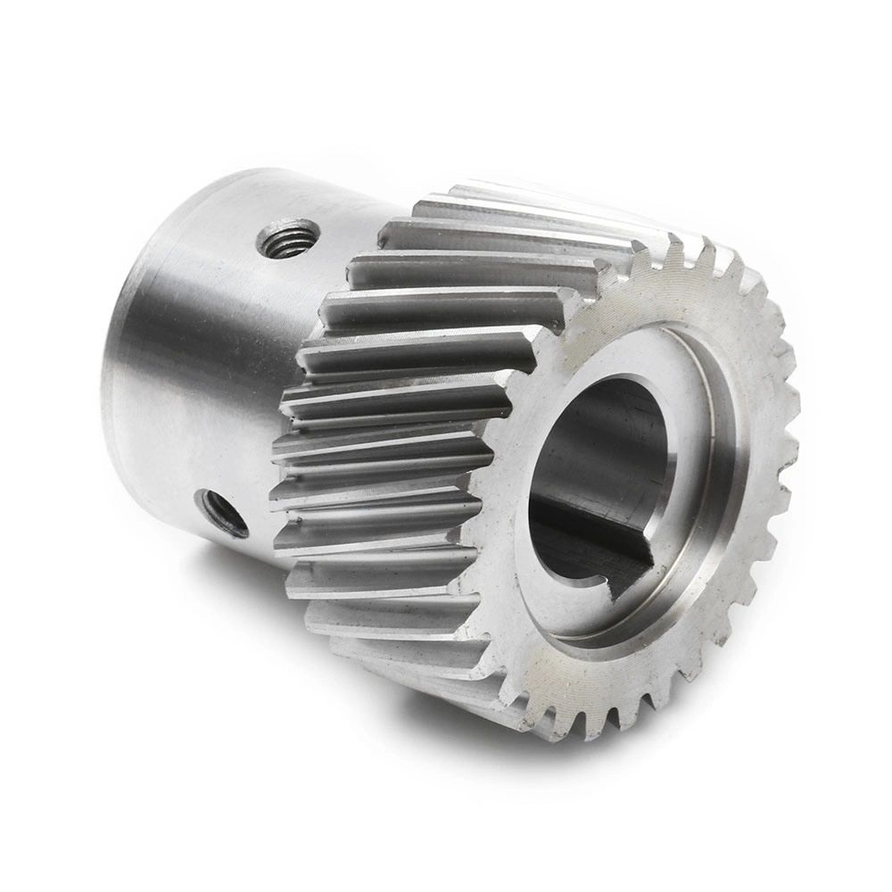 Pinion gear with keyway
